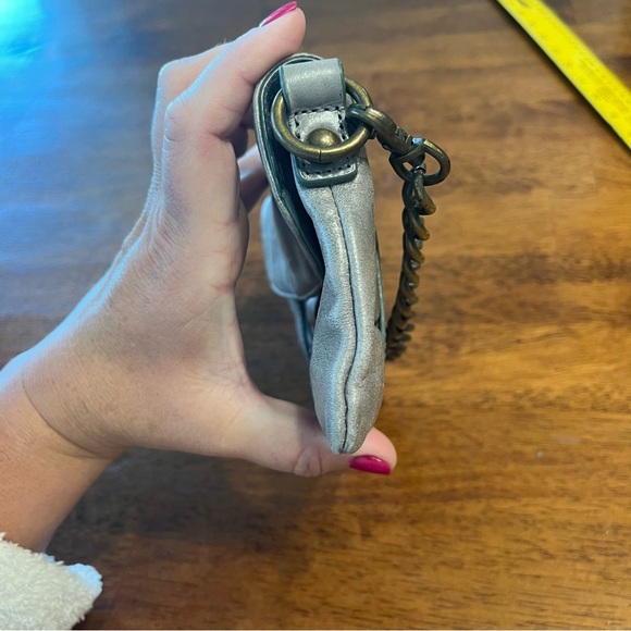 Hobo International gray Silver Chain Clutch Bag envelope - Picture 2 of 8